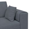 vidaXL Sofa su pagalve 3 pcs Tamsiai pilka Aksomas