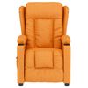 vidaXL Elektrinis masažinis krėslas, tamsiai geltonos spalvos, audinys