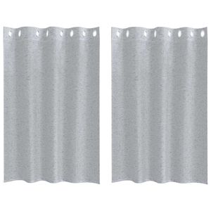 vidaXL Voile Užuolaida 2 vnt. Tamsiai pilka 140 x 140 cm Poliesteris