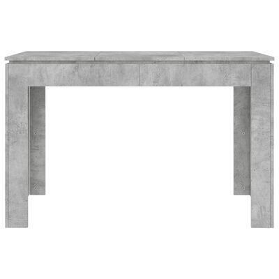 vidaXL Valgomojo stalas, betono pilkos spalvos, 120x60x76cm, MDP