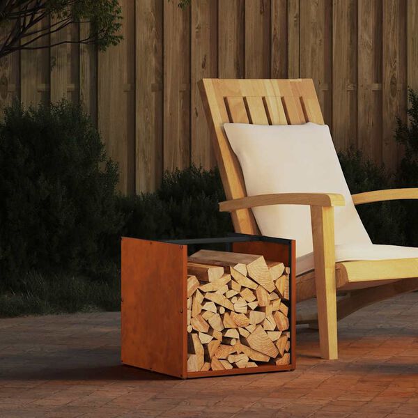 vidaXL malkinė lentyna 40x40x40 cm oro sąlygoms atsparus plienas