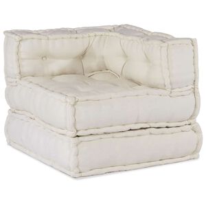 vidaXL Modulinė sofa, kreminės spalvos, 70x70x54 cm, audinys