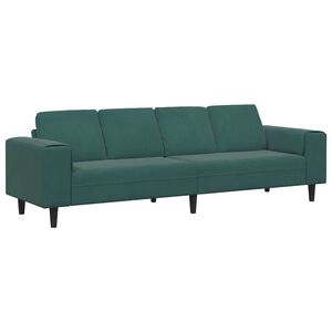vidaXL Svetainės sofa Tamsiai žalia 250 x 77 x 76 cm