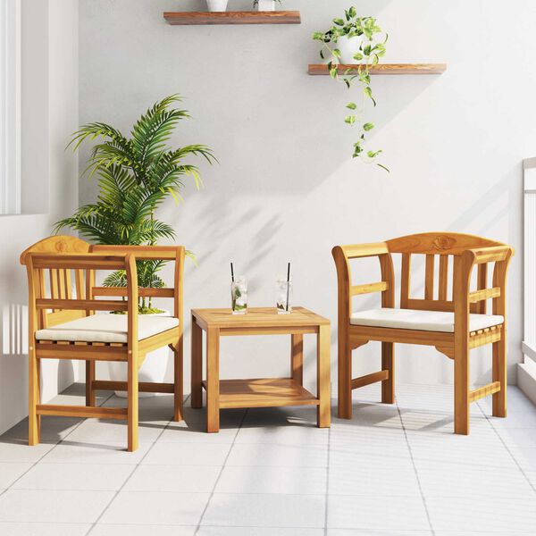 vidaXL Rožių suolas Natūralus 68,5 x 46 x 82,5 cm