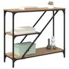 vidaXL Konsolinis stalas Amatininkų ąžuolas 88,5 x 30 x 75 cm