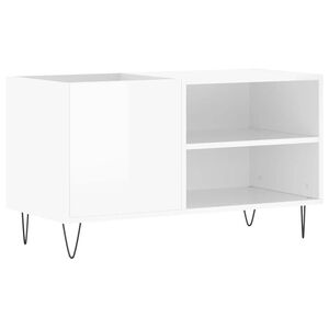 vidaXL Vinilinių plok&scaron;telių spintelė, balta, 85x38x48cm, mediena