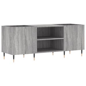 vidaXL Vinilinių plok&scaron;telių spintelė, pilka, 121x38x48cm, mediena
