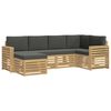 vidaXL Lauko sofos komplektas 6 pcs Balta ir antracito Poliesteris