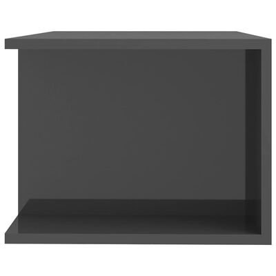 vidaXL TV spintelė su LED apšvietimu, blizgi pilka, 90x39x30cm