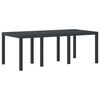 vidaXL Sodo stalas Antracitas 200 x 100 x 73 cm poliratanas