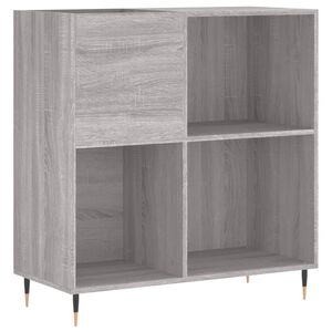 vidaXL Vinilinių plok&scaron;telių spintelė, pilka, 84,5x38x89cm, mediena