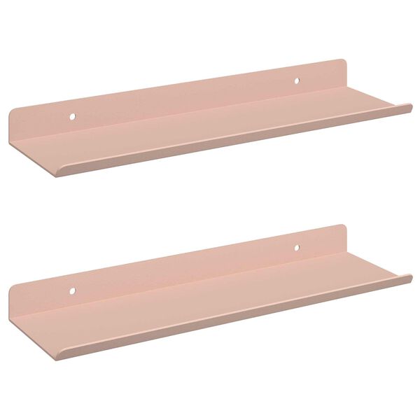 vidaXL Plūduriuojanti lentyna 2 pcs Rožinė 30 x 9 x 2,5 cm Plienas