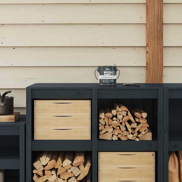 vidaXL Medienos dažai Pilka 16,5 x 16,5 x 15,9 cm Sienos spausdinimas