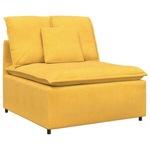 vidaXL Modulinė sofa su pagalvėlėmis, &scaron;viesiai geltona, 100 cm