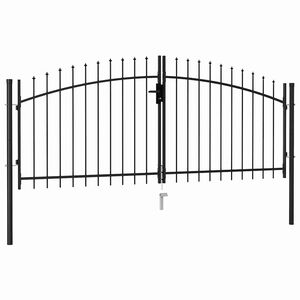 vidaXL Tvoros vartai Woerden, dvigubos durys su smaigaliais vir&scaron;uje, 299,5x174,5 cm