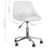 vidaXL Pasukamos valgomojo kėdės, 2vnt., baltos spalvos, dirbtinė oda