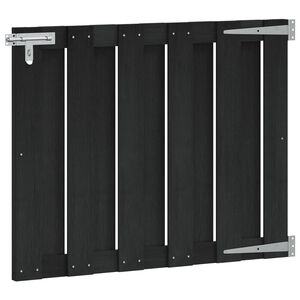 vidaXL Sodo vartai 100 x 80 cm WPC ir aliuminis Juoda