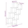 vidaXL Sieninė lentyna, medienos, 90x15x119,5cm, mediena, kubų formos