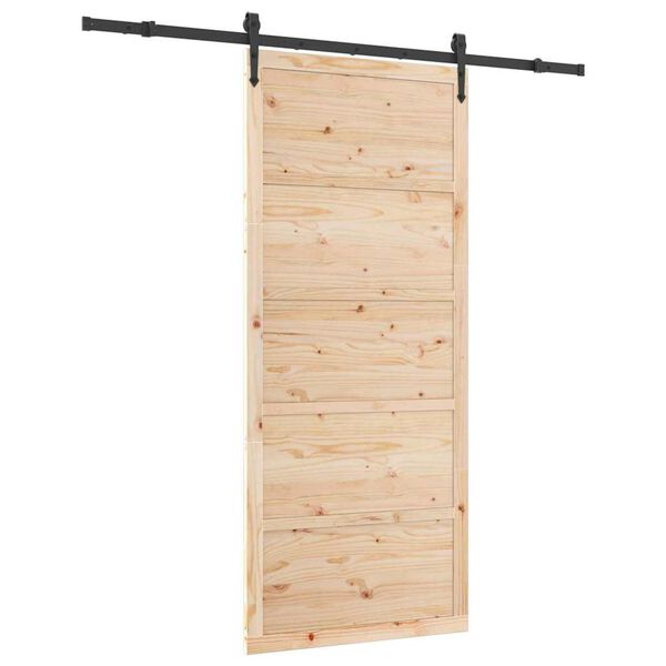 vidaXL Slankios durys Ruda 80 x 208 cm Kietos pu&scaron;ies mediena