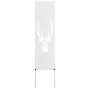 vidaXL Sodo privatumo ekranas Gyvūnų ra&scaron;tai Balta 32 x 140 cm
