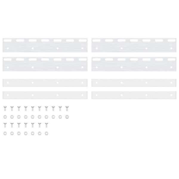 vidaXL Jungiamosios plokštės, 4vnt., sidabrinės, 28cm, plienas