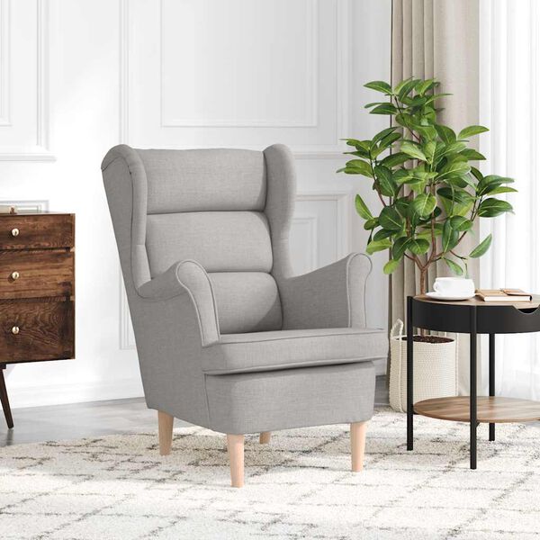 vidaXL Krėslas, pilkas debesis, 74x84x100cm, audinys