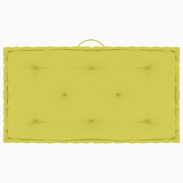 vidaXL Grindų/paletės pagalvėlės, 4vnt., obuolio žalios, medvilnė