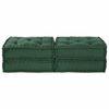 vidaXL Modulinė sofa 2 pcs Žalia 140 x 70 x 36 cm audinys