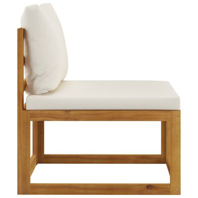 vidaXL Sodo baldų komplektas su pagalvėmis, 5d., rudas, akacija