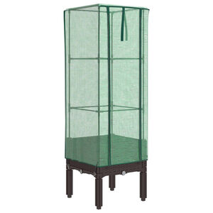 vidaXL Pakelta lysvė su &scaron;iltnamio dangčiu, 40x40x140cm