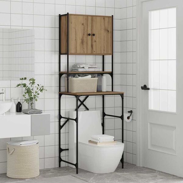 vidaXL Skalbimo mašinos spintelė artisano ąžuolo 68 x 48.5 x 194 cm