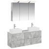 vidaXL Vonios baldų rinkinys 4 pcs Betono pilka