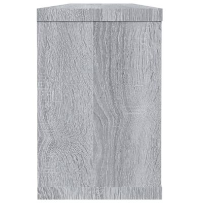 vidaXL Sieninės lentynos, 2vnt., pilkos ąžuolo, 60x15x23cm, mediena