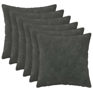vidaXL Pagalvėlės užvalkalas 6 vnt. HEERLEN Antracito 30 x 30 cm
