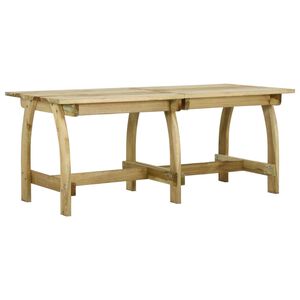 vidaXL Sodo stalas, 220x74x75cm, impregnuota pu&scaron;ies mediena