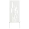 vidaXL Sodo privatumo ekranas Gėlių Balta 50 x 140 cm