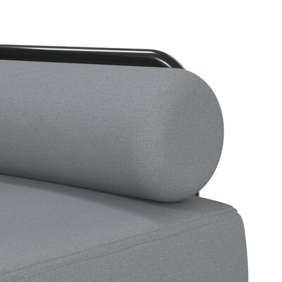 vidaXL L formos sofa-lova, šviesiai pilka, 260x140x70cm, audinys