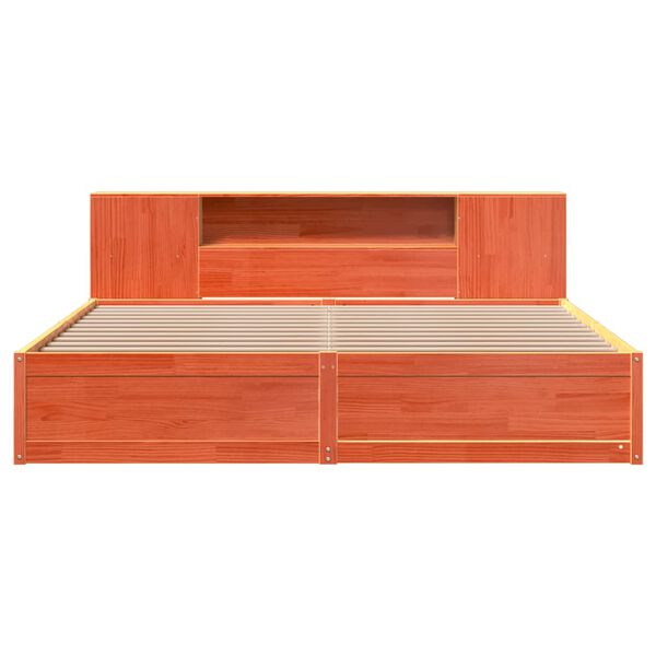 vidaXL Lovos rėmas be čiužinio, va&scaron;ko rudas, 180x200cm, pu&scaron;ies masyvas