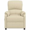 vidaXL Masažinis krėslas, kreminės spalvos, audinys