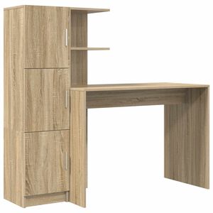 vidaXL Stalas Sonoma ąžuolas 133.5 x 50 x 124 cm 2 vnt.