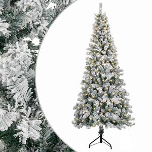 vidaXL Dirbtinė Sulankstoma Kalėdų Eglutė 120 cm 150 LED &Scaron;ilta balta