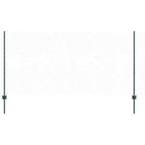 vidaXL Hexagonal Fence with Post 25 x 1,2 m PVC dengtas plienas Žalia