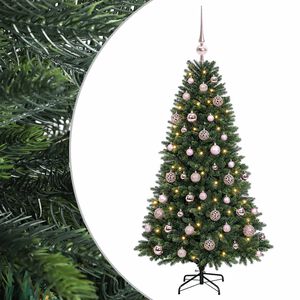 vidaXL Dirbtinė Kalėdų eglutė su burbulais 120 cm 150 LED &Scaron;ilta balta