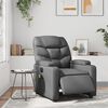 vidaXL Elektrinis atlo&scaron;iamas masažinis krėslas, pilkas, dirbtinė oda