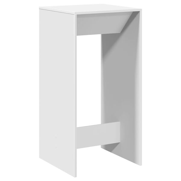 vidaXL Baro stalas, baltos spalvos, 51x50x103,5cm, apdirbta mediena