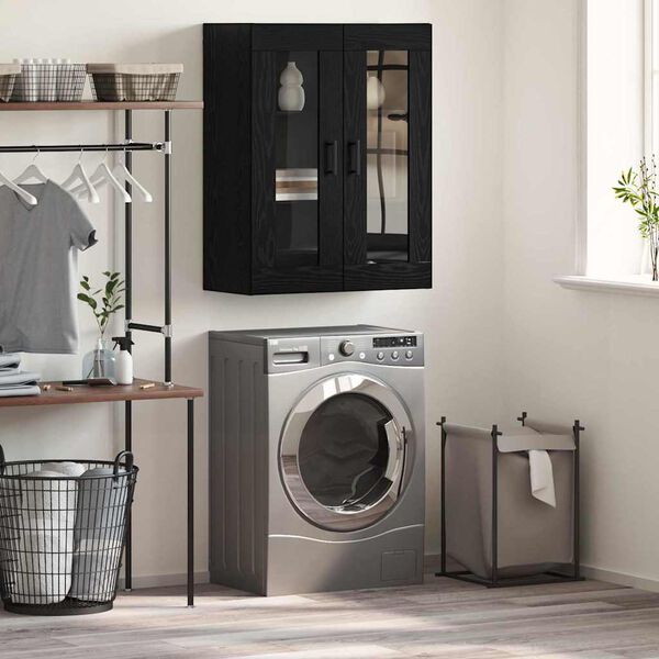 vidaXL Kabalas Juodas ąžuolas 69,5 x 34 x 90 cm Apdirbta mediena