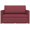 vidaXL Sofa lova 110cm Vyno raudona audinys