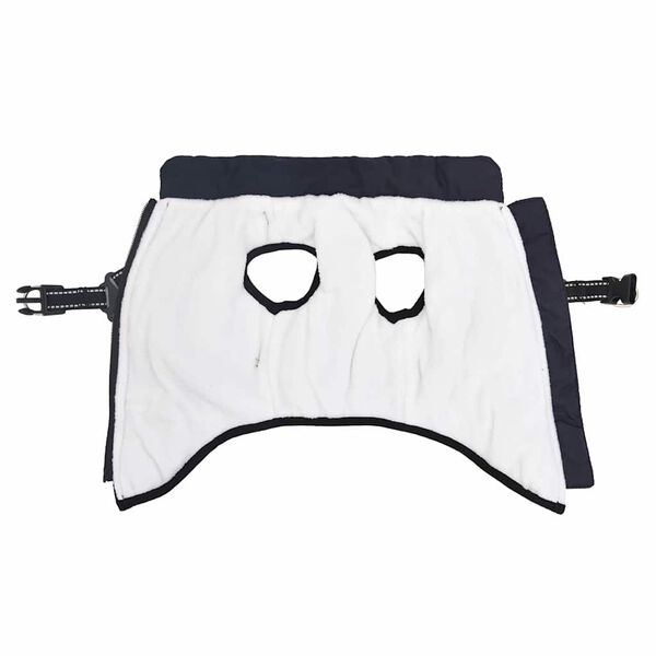 vidaXL Šunų kailis su diržais, atsparus vandeniui, mėlynas, L24