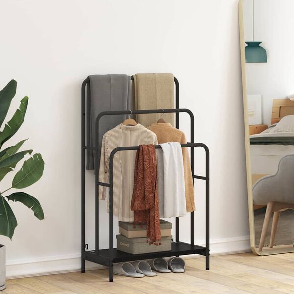 vidaXL Drabužių stalčius su lentyna Juodas ąžuolas 60 x 30 x 100,5 cm