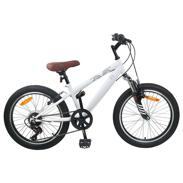 vidaXL Kids Mountain Bike 20 Colių 6-Speed 5-8 metų amžiaus Balta